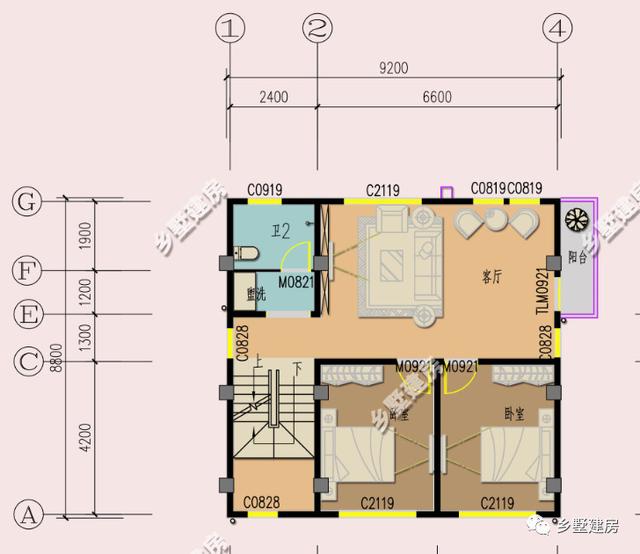 兩棟小開間農村別墅設計圖，檔次看起來都不低