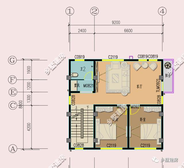 兩棟小開間農村別墅設計圖，檔次看起來都不低