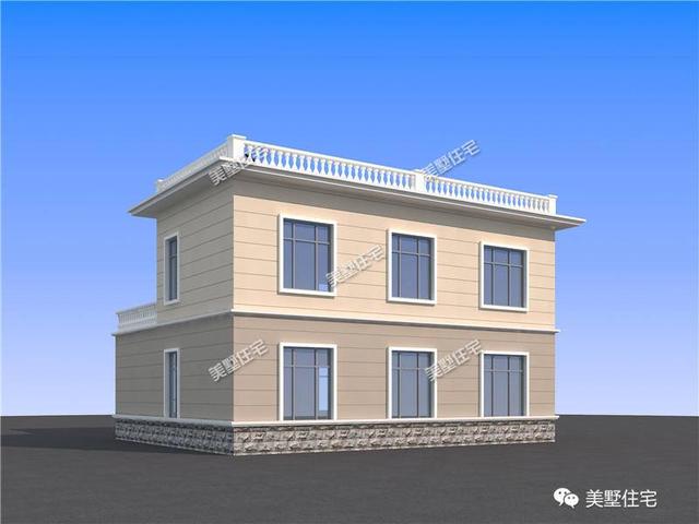 開間11米二層簡歐風格別墅設計圖，造價23萬左右，功能設計齊全