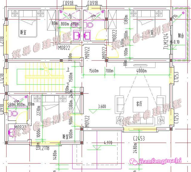 三層農村自建別墅設計圖，造價經濟，簡約接地氣