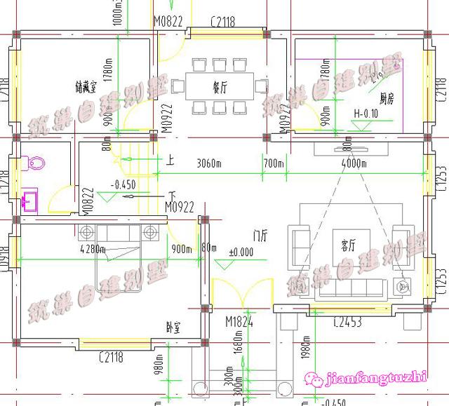 三層農村自建別墅設計圖，造價經濟，簡約接地氣