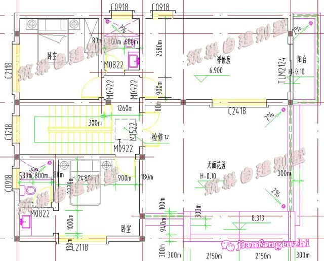 三層農村自建別墅設計圖，造價經濟，簡約接地氣