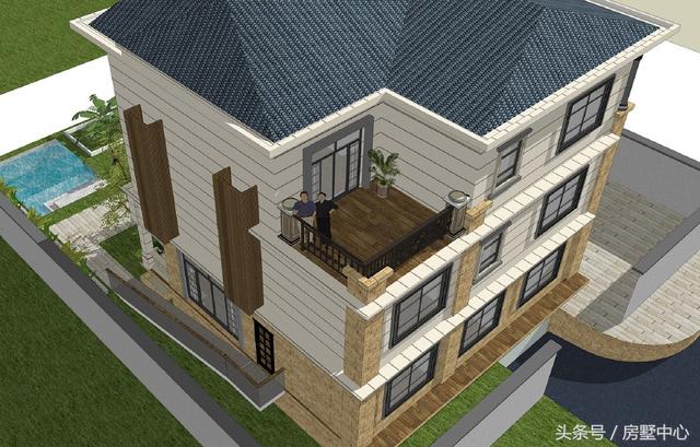 歐式三層別墅設計圖，帶游泳池+菜園，大概是所有人的理想住所了