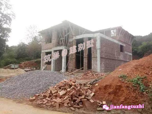 二層農村別墅設計圖，帶部分施工實拍圖，造型簡約大氣經濟實用