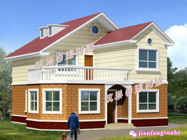 5棟二層帶陽臺獨棟小別墅設計圖效果圖，漂亮又實用