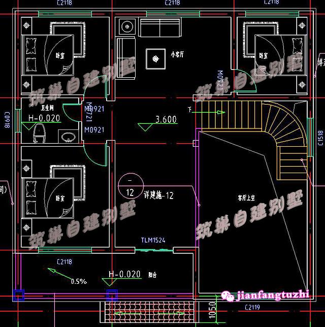 5棟二層帶陽臺獨棟小別墅設計圖效果圖，漂亮又實用