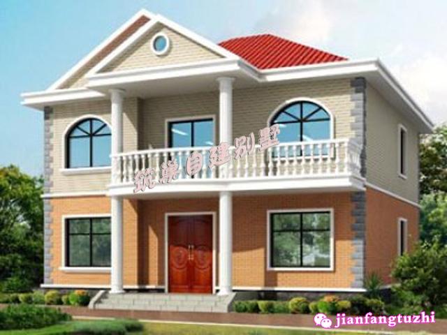 5棟二層帶陽臺獨棟小別墅設計圖效果圖，漂亮又實用