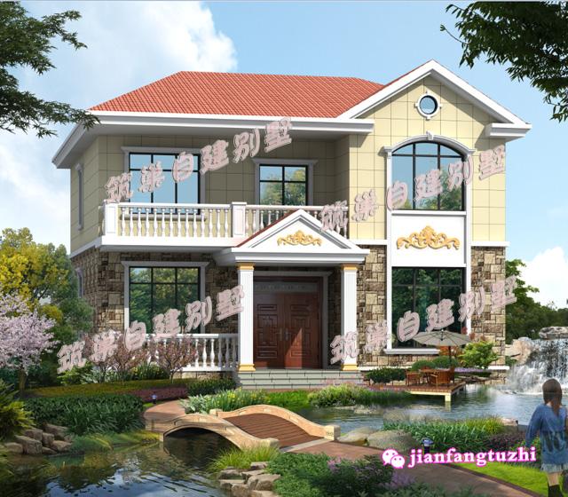 5棟二層帶陽臺獨棟小別墅設計圖效果圖，漂亮又實用