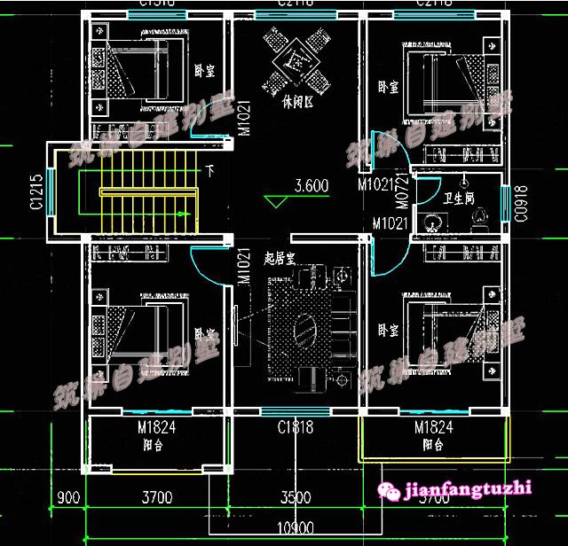 5棟二層帶陽臺獨棟小別墅設計圖效果圖，漂亮又實用