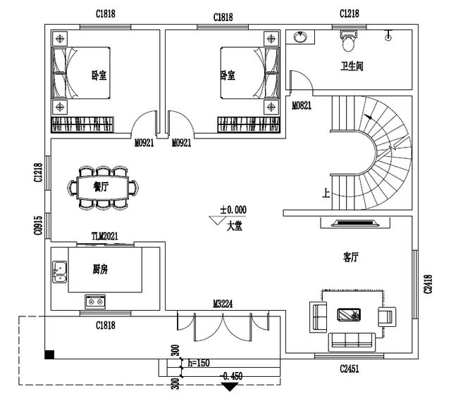 喜歡就收藏啦，5套二層別墅設(shè)計(jì)圖，戶型超級棒