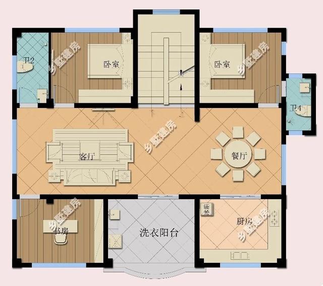 4層頂級歐式別墅設計圖，50萬建成，讓農村生活也優雅別致起來