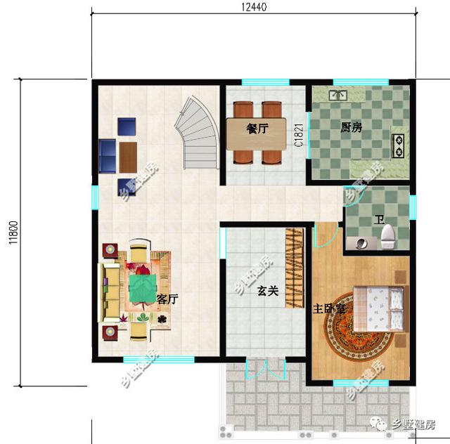 這兩款別墅設計圖送給你，想建房要趁早，好好的宅基地別浪費了