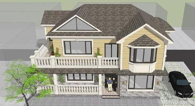 雙拼別墅設計圖，36萬蓋一棟，接上爸媽一起住