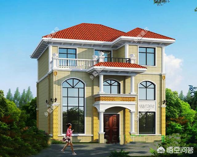 面寬12米，進深10米的宅基地可以這樣建，推薦這款三層別墅設(shè)計圖