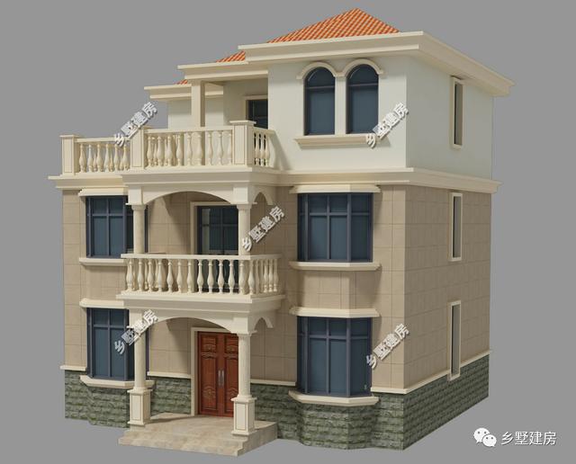 開間10米，進深9米的3層歐式自建房設計圖這樣設計會更加美觀