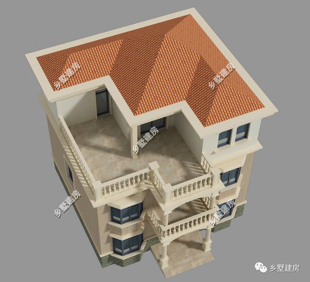 開間10米，進深9米的3層歐式自建房設計圖這樣設計會更加美觀