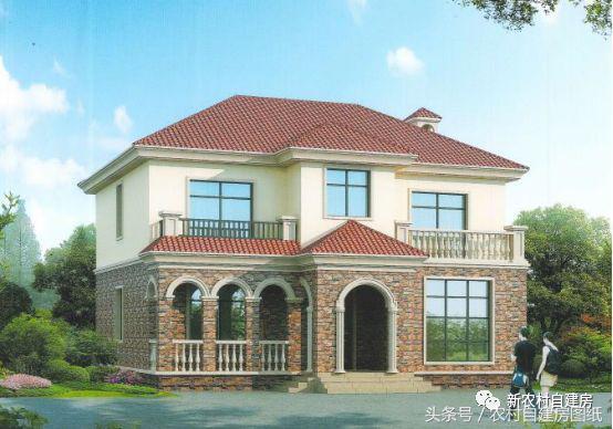 5套新農村別墅設計圖，用材簡單，便于施工，一般的農村施工隊都可以建造