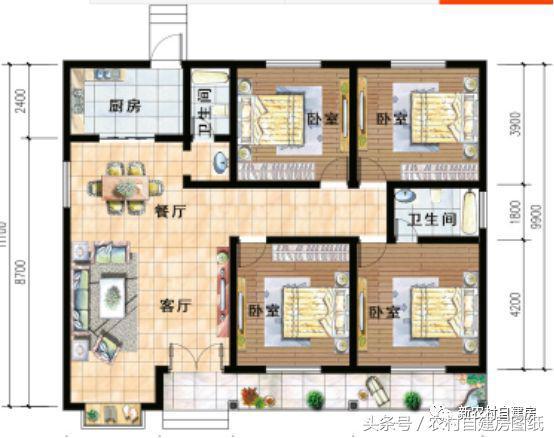 5套新農村別墅設計圖，用材簡單，便于施工，一般的農村施工隊都可以建造