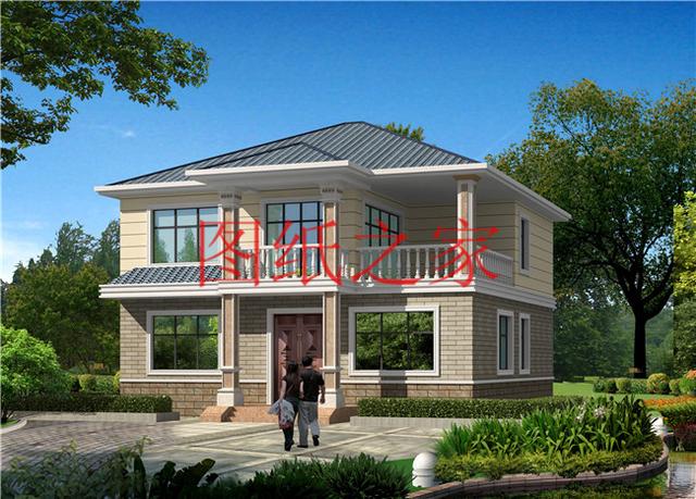 農(nóng)村二層別墅設計圖，簡單大方，占地面積120平方米到150平方米