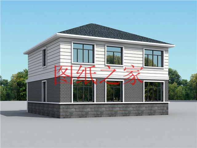 農(nóng)村二層別墅設計圖，簡單大方，占地面積120平方米到150平方米