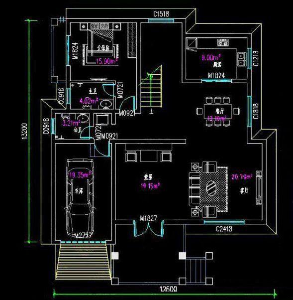 兩款帶堂屋的農村自建房設計圖，又帶車庫又是五室三廳，很實用