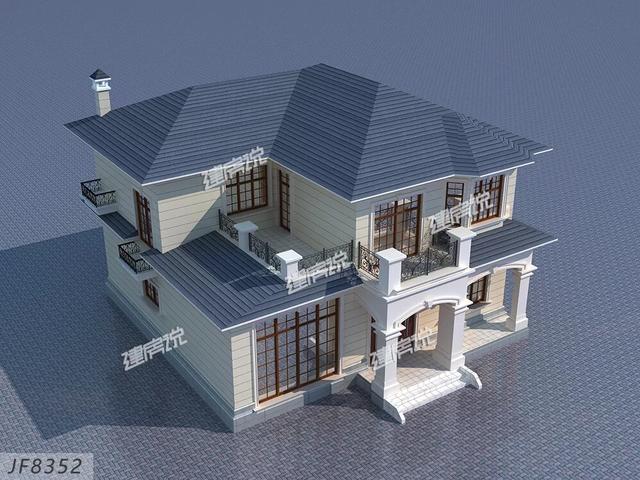 現在農村人有福氣，有錢有地就可以建房，下面這款別墅設計圖送給你