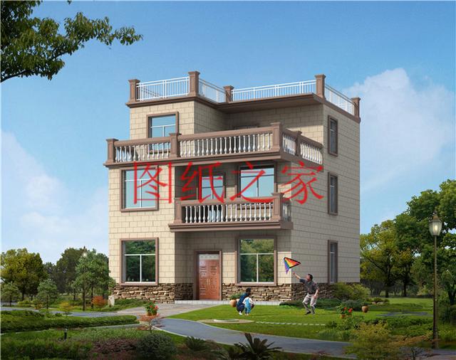 外觀靚麗、布局實用，建成后氣派有面子的小戶型三層別墅設計圖