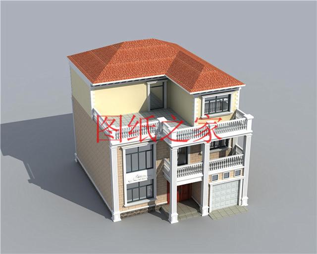 外觀靚麗、布局實用，建成后氣派有面子的小戶型三層別墅設計圖