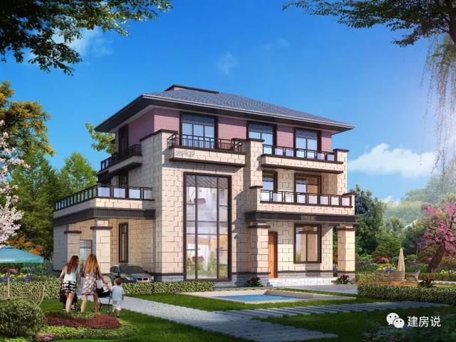 16X13米三層歐式別墅設(shè)計(jì)圖，占地面積200平，漂亮又大氣