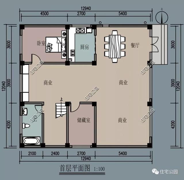 農村臨街帶商鋪自建房，6套帶門面別墅戶型設計圖