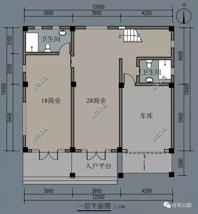 農村臨街帶商鋪自建房，6套帶門面別墅戶型設計圖