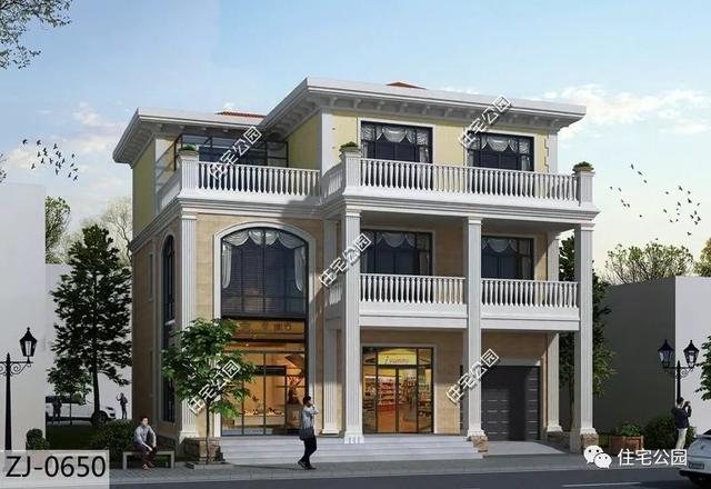 農村臨街帶商鋪自建房，6套帶門面別墅戶型設計圖