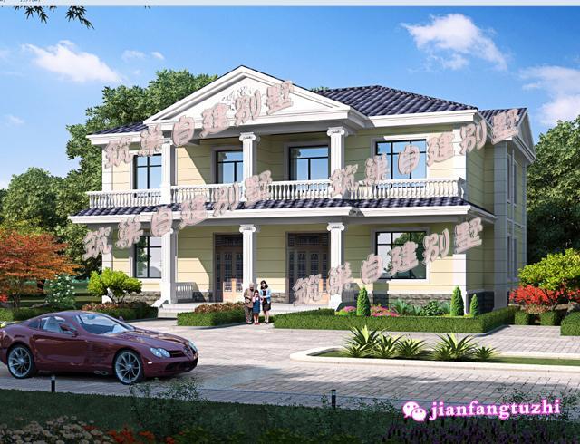 三層對稱雙拼別墅設計圖，造價50萬，實用又好看，一起來看看！