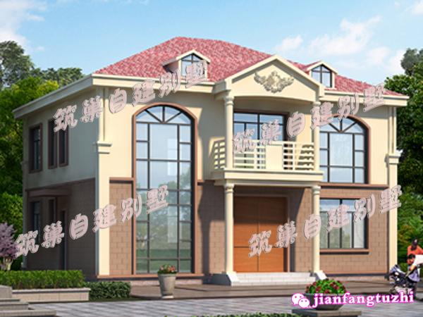 農(nóng)村二層簡歐別墅設計圖，造價20萬，滿足三代同堂居住完全沒問題。