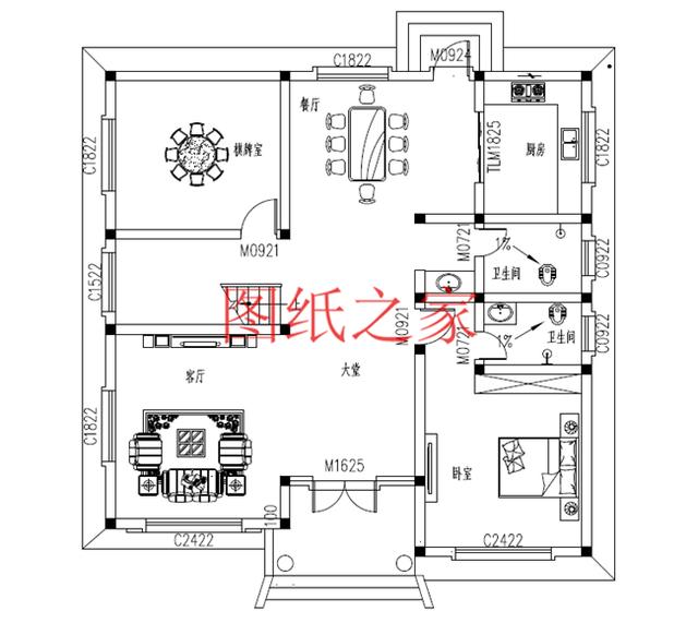推薦3套農村二層別墅設計圖，2個客廳5個臥室，全家人都能住在一起，不能錯過！
