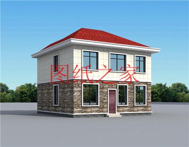 占地100平方米左右小宅基地的二層別墅，造價只要20萬！