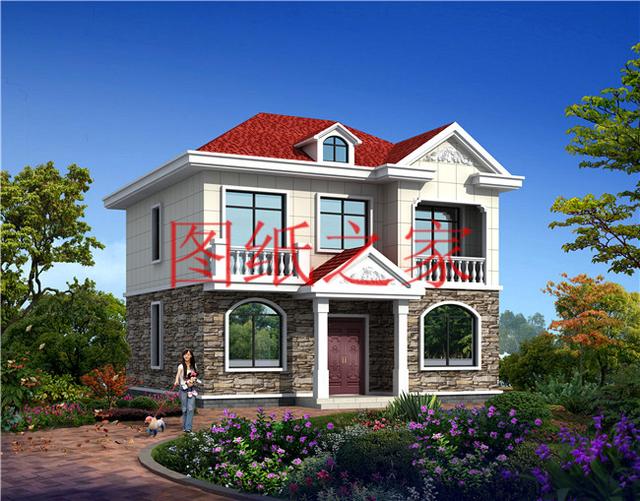 占地100平方米左右小宅基地的二層別墅，造價只要20萬！