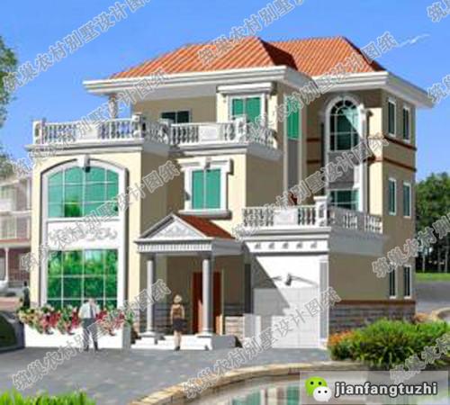 12×12米三層農村別墅設計圖，帶多露臺+套間，一起來看看。