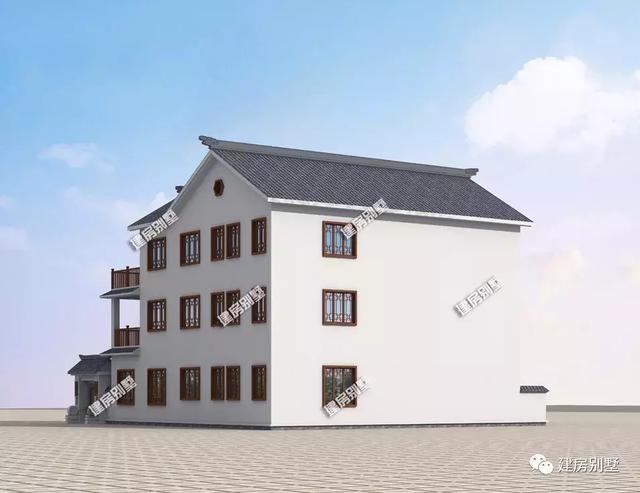 15.8×16.8米三層新中式別墅設(shè)計(jì)圖，城市人都羨慕這樣的別墅！