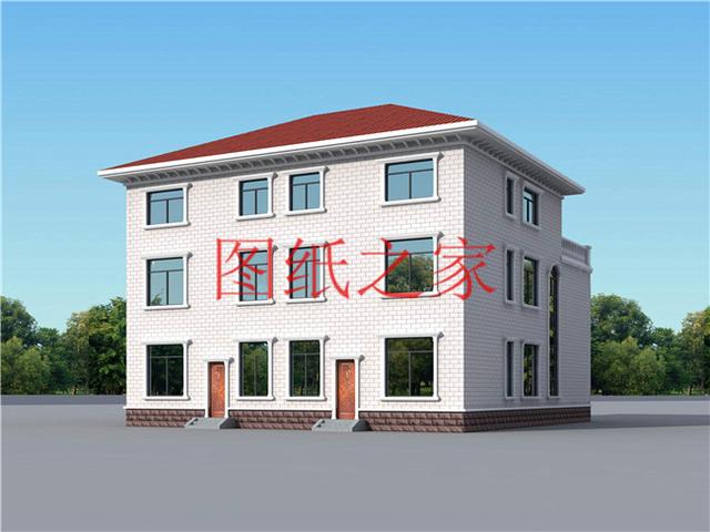 推薦2套三層雙拼別墅，豪華大氣，村里人一定非常羨慕兄弟倆！