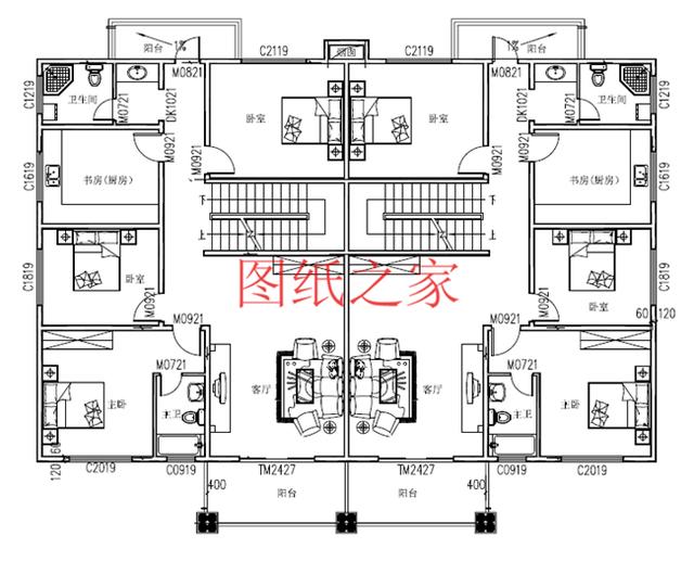 推薦2套三層雙拼別墅，豪華大氣，村里人一定非常羨慕兄弟倆！