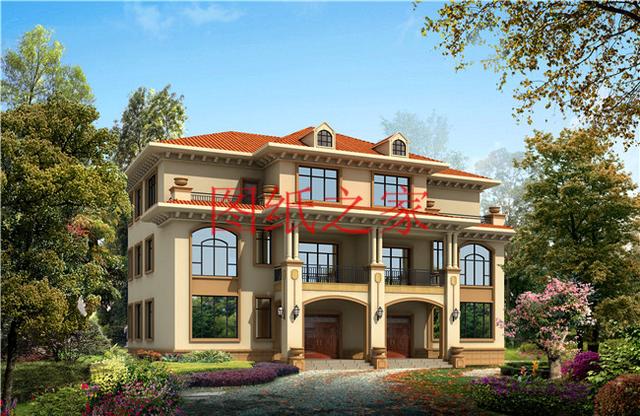 推薦2套三層雙拼別墅，豪華大氣，村里人一定非常羨慕兄弟倆！