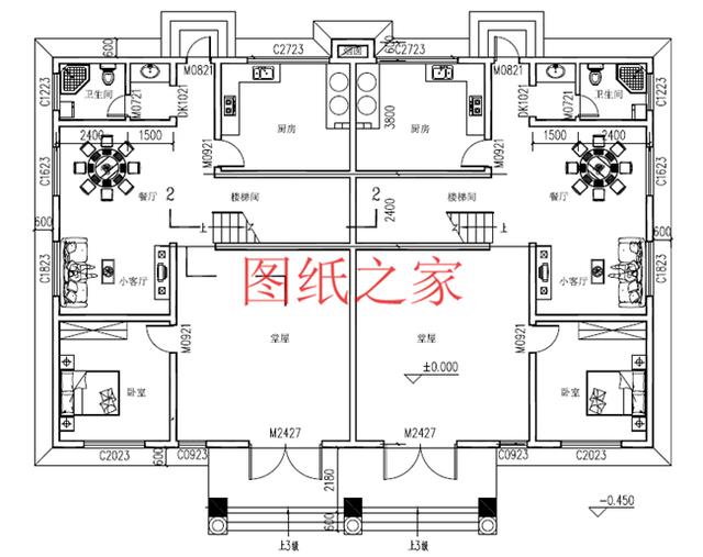 推薦2套三層雙拼別墅，豪華大氣，村里人一定非常羨慕兄弟倆！
