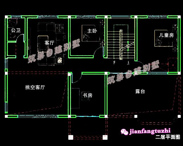 16x11米二層農村復式別墅設計圖，帶大露臺，豪華舒適！