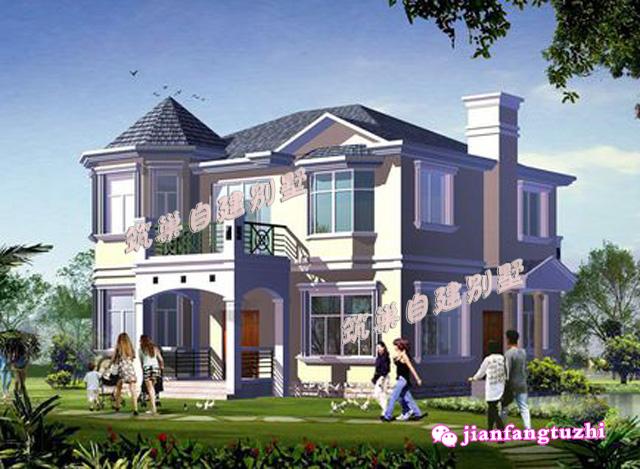 占地134平方米的二層農(nóng)村別墅設(shè)計(jì)圖，簡單易建，建出的實(shí)體圖也非常好看！