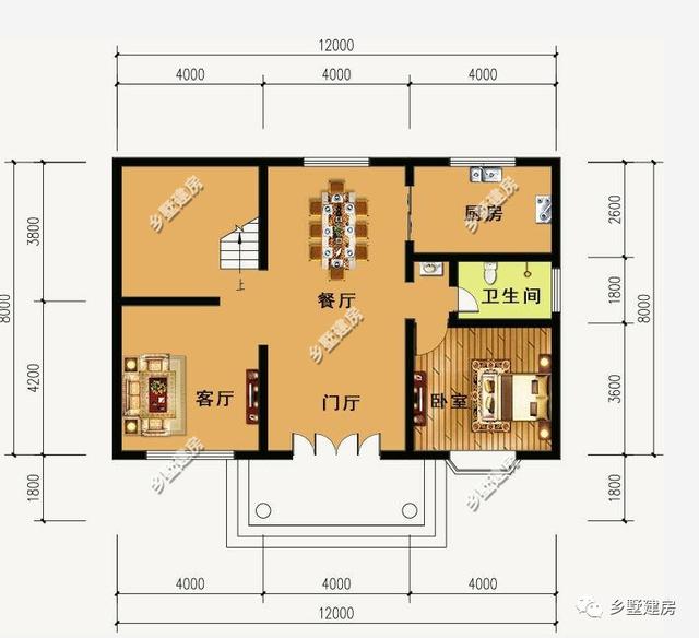 兩款帶車庫+露臺的二層農村自建房，簡單實用，25萬給你豪華別墅！