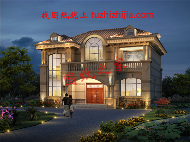 2019年新款別墅外觀圖及全套施工圖紙，占地面積13&times;10米