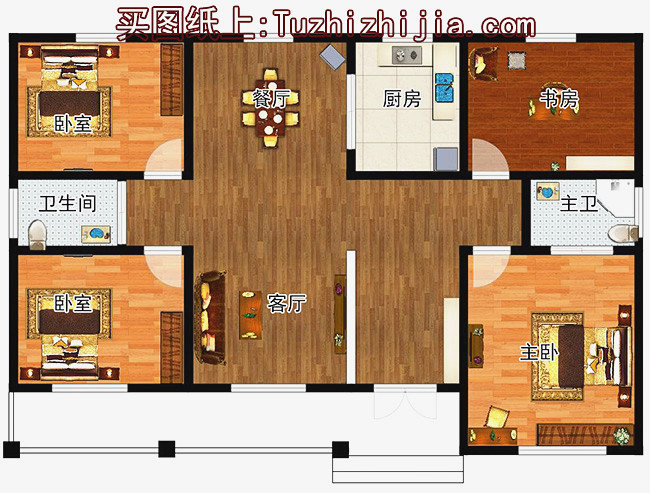 精選6套農村一層平房設計圖，造價只需10萬元