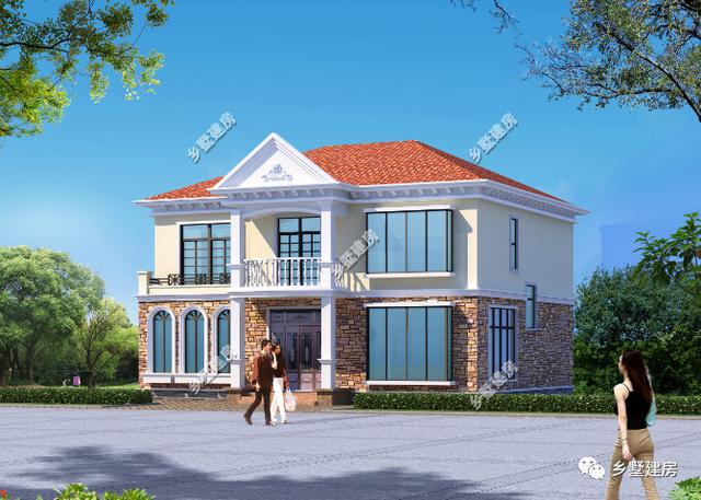 造價20萬的兩款農村二層別墅設計圖，第二套老少皆宜，大眾情人款！