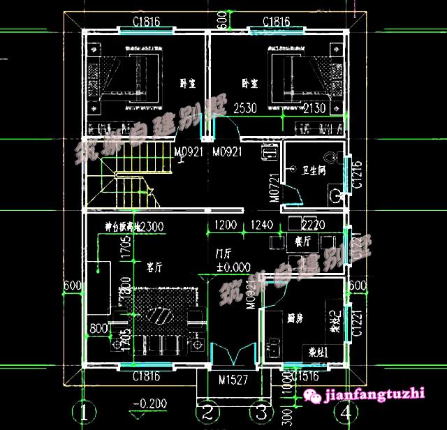 推薦兩款農村平屋頂自建房，簡單實用，造價也不高，帶CAD全套施工圖